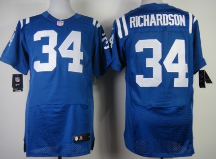 Men's Indianapolis Colts #34 Trent Richardson Blue Nike Elite Stitched Jersey