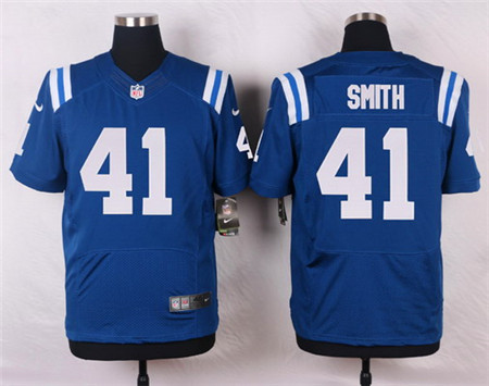 Men's Indianapolis Colts #41 Robert Smith Royal Blue Team Color NFL Nike Elite Stitched Jersey