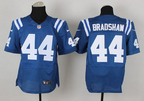 Men's Indianapolis Colts #44 Ahmad Bradshaw Blue Nik Elite Stitched Jersey