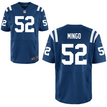 Men's Indianapolis Colts #52 Barkevious Mingo Royal Blue Team Color Nike Elite Jersey
