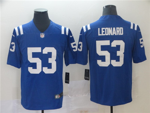 Men's Indianapolis Colts #53 Darius Leonard Nike Royal NFL Vapor Limited Stitched Jersey