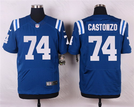 Men's Indianapolis Colts #74 Anthony Castonzo Royal Blue Team Color NFL Nike Elite Stitched Jersey