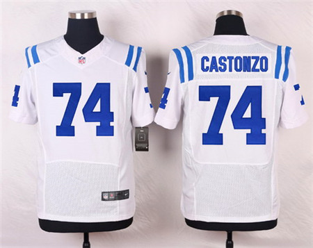 Men's Indianapolis Colts #74 Anthony Castonzo White Road NFL Nike Elite Stitched Jersey