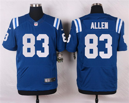 Men's Indianapolis Colts #83 Dwayne Allen Royal Blue Team Color NFL Nike Elite Stitched Jersey