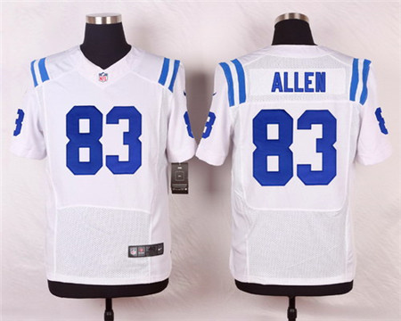 Men's Indianapolis Colts #83 Dwayne Allen White Road NFL Nike Elite Stitched Jersey