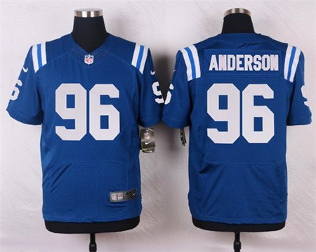 Men's Indianapolis Colts #96 Henry Anderson Royal Blue Team Color NFL Nike Elite Stitched Jersey