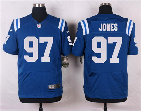 Men's Indianapolis Colts #97 Arthur Jones Royal Blue Team Color NFL Nike Elite Stitched Jersey