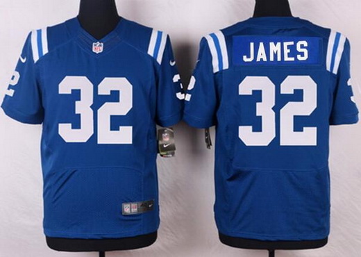 Men's Indianapolis Colts Retired Player #32 Edgerrin James Royal Blue Retired Nike Elite Stitched Jersey