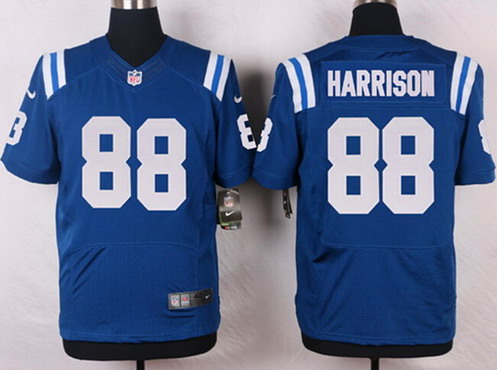 Men's Indianapolis Colts Retired Player #88 Marvin Harrison Royal Blue NFL Nike Elite Stitched Jersey