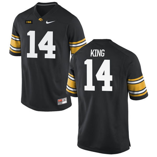 Men's Iowa Hawkeyes #14 Desmond King Black Football Jersey