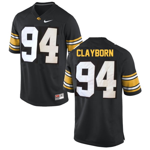 Men's Iowa Hawkeyes #94 Adrian Clayborn Black Football Jersey
