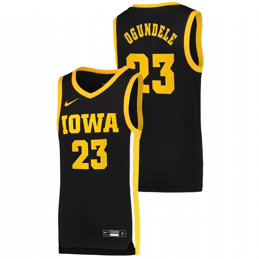 Men's Iowa Hawkeyes Josh Ogundele Basketball 2021 Dri-FIT Swingman Jersey Black