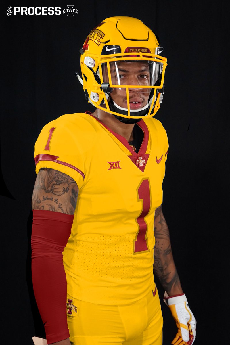 Men's Iowa State Cyclones Custom Nike 2020 Yellow College Football Jersey