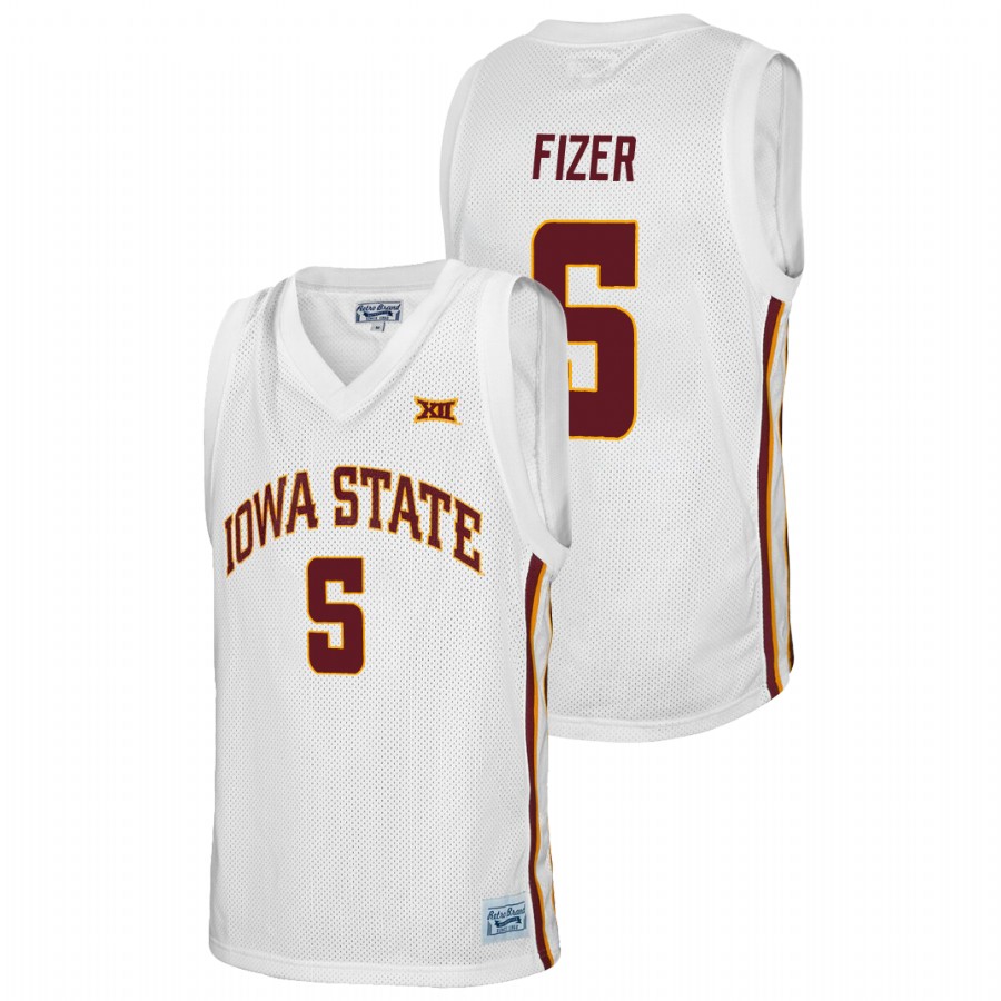 Men's Iowa State Cyclones Marcus Fizer  College Basketball Jersey White
