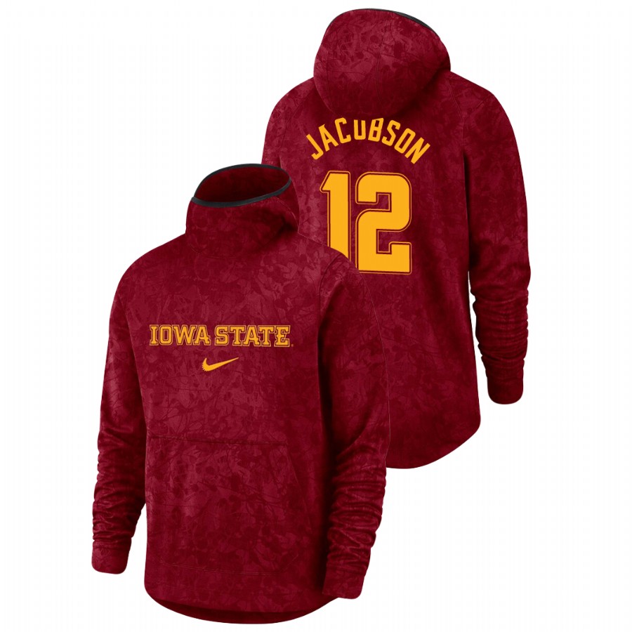 Men's Iowa State Cyclones Michael Jacobson Cardinal Basketball Spotlight Team Logo Pullover Hoodie