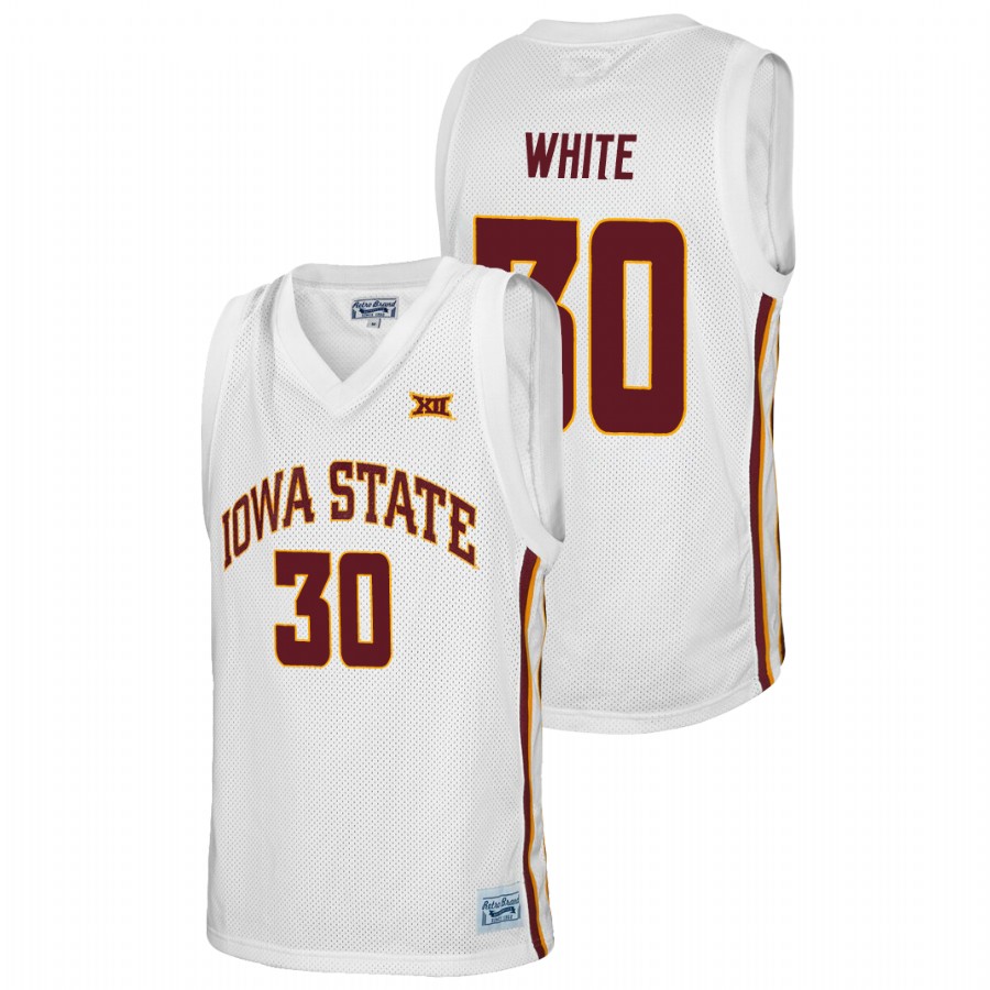 Men's Iowa State Cyclones Royce White  College Basketball Jersey White