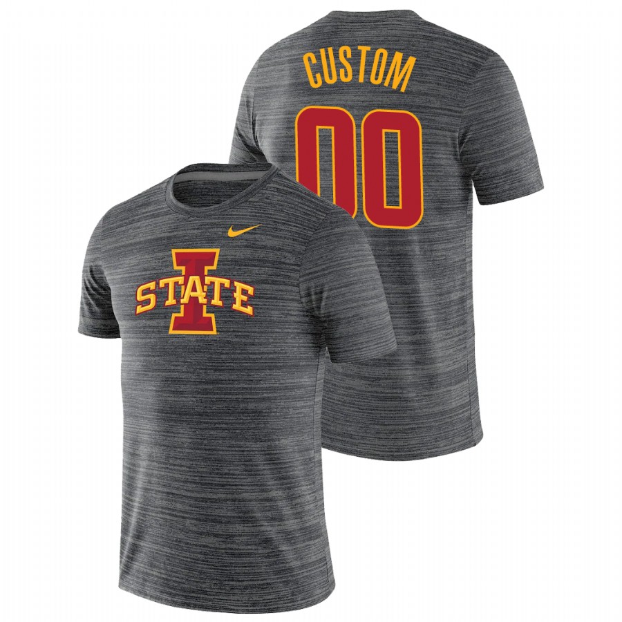 Men's Iowa State Cyclones Team Logo Custom Black T-Shirt