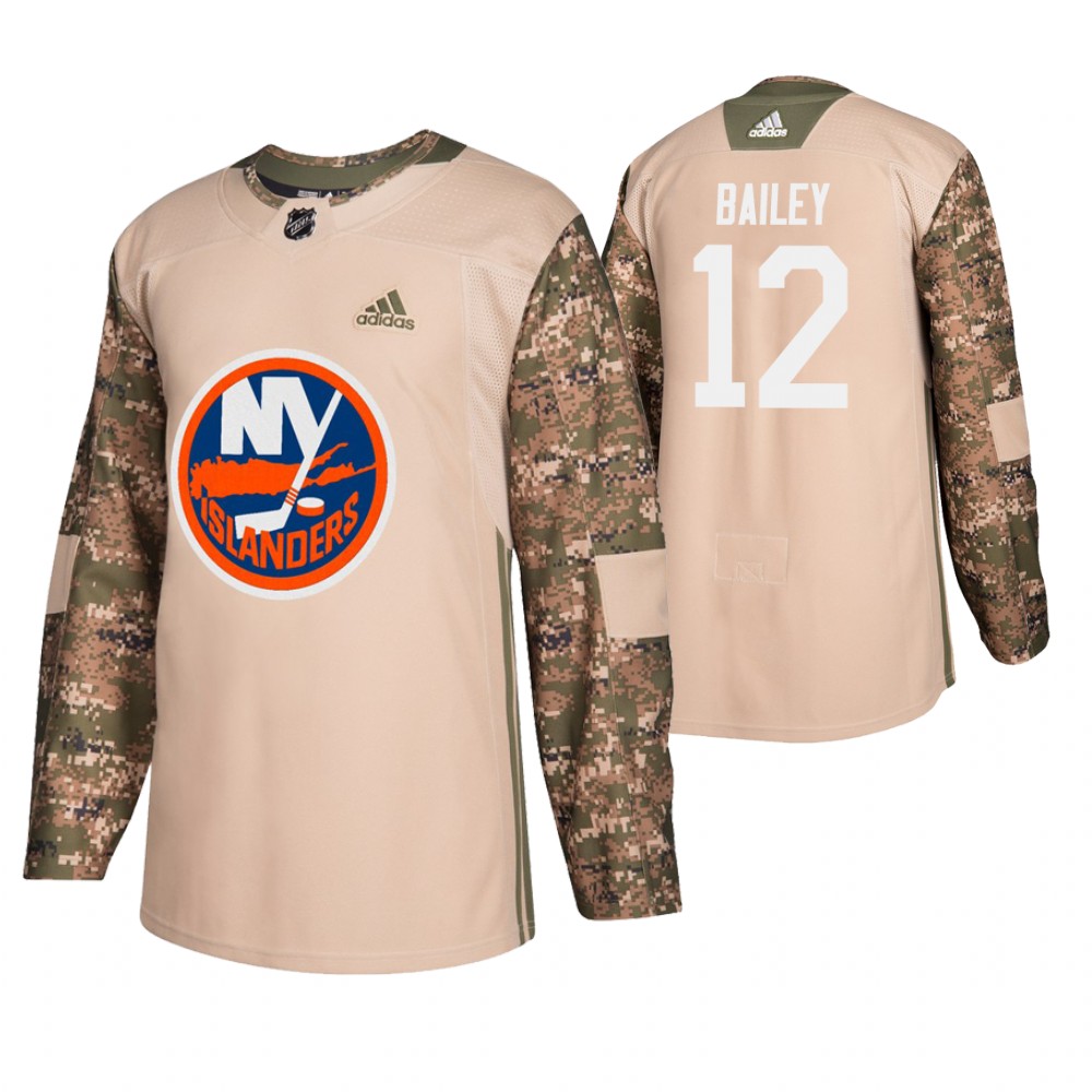 Men's Islanders #12 Josh Bailey Veterans Day Jersey - Camo