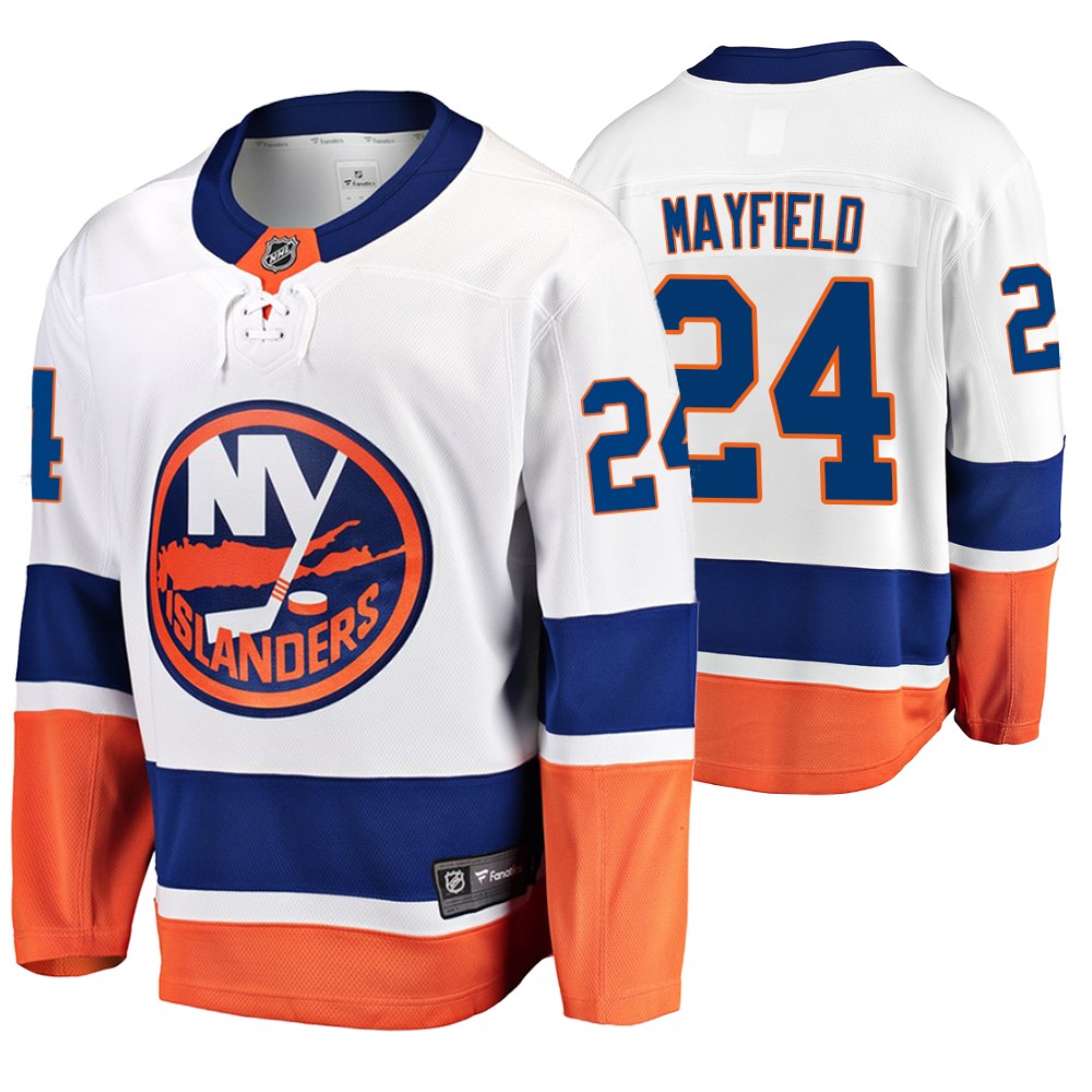 Men's Islanders #24 Scott Mayfield Fanatics Branded Away Breakaway Jersey White