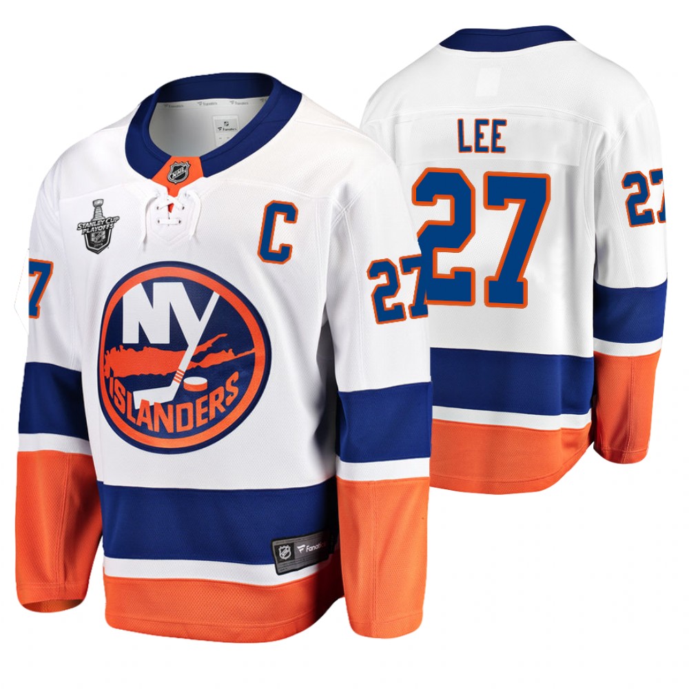Men's Islanders #27 Anders Lee Stanley Cup Playoffs Away Jersey