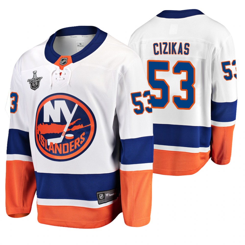 Men's Islanders #53 Casey Cizikas Stanley Cup Playoffs Away Jersey