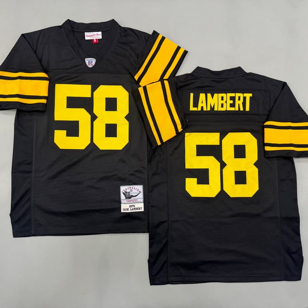 Men's Jack Lambert Black   Pittsburgh Steelers