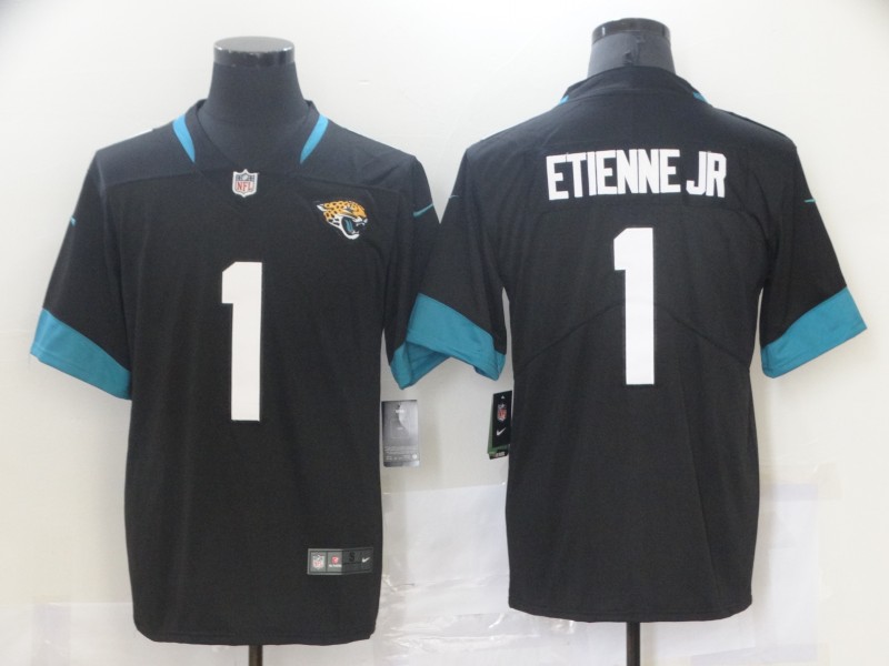 Men's Jacksonville Jaguars #1 Travis Etienne Jr. Nike Black Vapor Untouchable Jersey