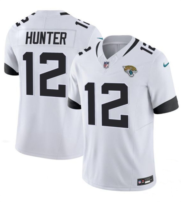 Men's Jacksonville Jaguars #12 Travis Hunter White 2025 Draft F.U.S.E. Vapor Untouchable Limited Football Stitched Jersey