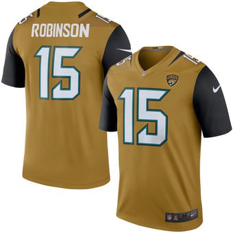 Men's Jacksonville Jaguars #15 Allen Robinson Nike Gold Color Rush Legend Jersey