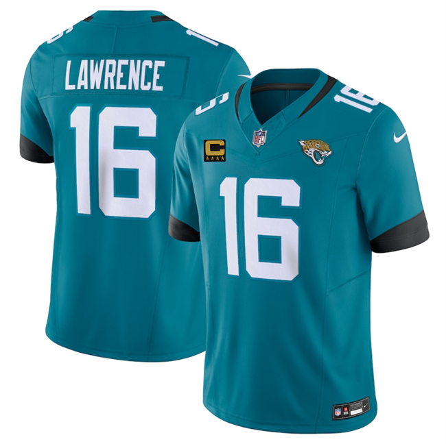 Men's Jacksonville Jaguars #16 Trevor Lawrence Teal 2025 F.U.S.E. With 4-Star C Patch Vapor Untouchable Limited Football Stitched Jersey