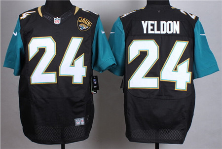 Men's Jacksonville Jaguars #24 T.J Yeldon Black Nike Elite Jersey
