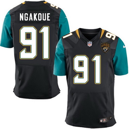 Men's Jacksonville Jaguars #91 Yannick Ngakoue Black Alternate Nike Elite Jersey
