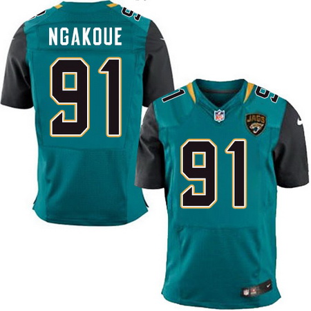 Men's Jacksonville Jaguars #91 Yannick Ngakoue Teal Green Team Color Nike Elite Jersey