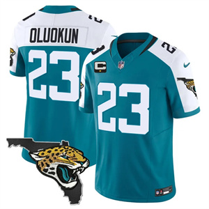 Men's Jacksonville Jaguars Florida Patch Vapor Jersey - All Stitched Foyesade Oluokun    23