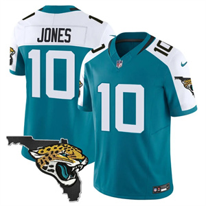 Men's Jacksonville Jaguars Florida Patch Vapor Jersey - All Stitched Mac Jones    10