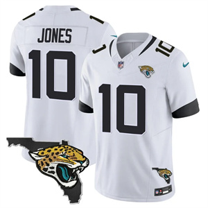 Men's Jacksonville Jaguars Florida Patch Vapor Jersey - All Stitched Mac Jones #10
