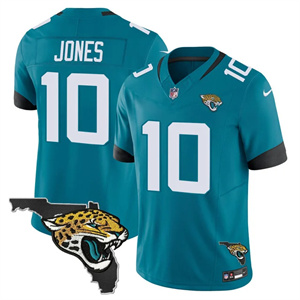 Men's Jacksonville Jaguars Florida Patch Vapor Jersey - All Stitched Mac Jones10