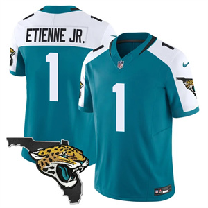 Men's Jacksonville Jaguars Florida Patch Vapor Jersey - All Stitched Travis Etienne Jr.    1