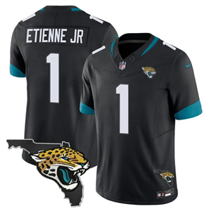 Men's Jacksonville Jaguars Florida Patch Vapor Jersey - All Stitched Travis Etienne Jr. #  1