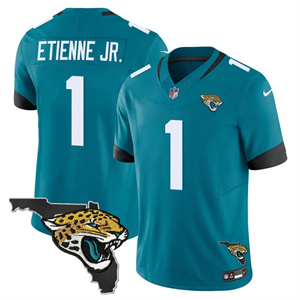 Men's Jacksonville Jaguars Florida Patch Vapor Jersey - All Stitched Travis Etienne Jr.1
