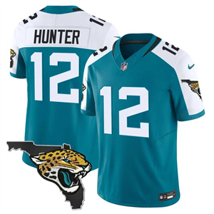 Men's Jacksonville Jaguars Florida Patch Vapor Jersey - All Stitched Travis Hunter      12