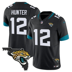Men's Jacksonville Jaguars Florida Patch Vapor Jersey - All Stitched Travis Hunter# 12