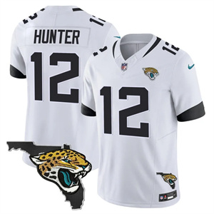 Men's Jacksonville Jaguars Florida Patch Vapor Jersey - All Stitched Travis Hunter#12