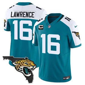 Men's Jacksonville Jaguars Florida Patch Vapor Jersey - All Stitched Trevor Lawrence     16