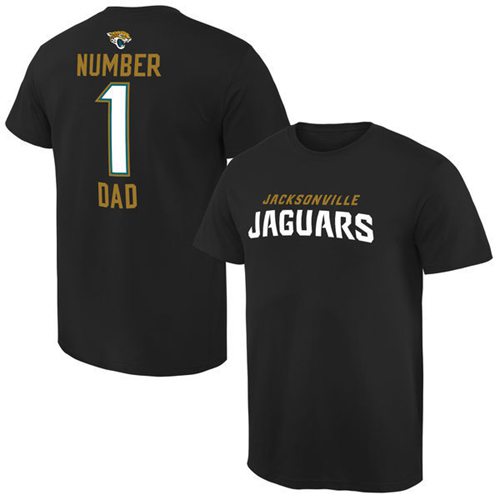 Men's Jacksonville Jaguars Pro Line College Number 1 Dad T-Shirt Black
