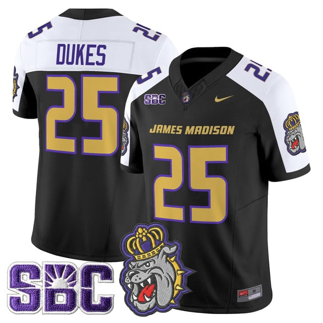 Men's James Madison Dukes 2025 Vapor Limited Jersey - All Stitched #25   Dukes