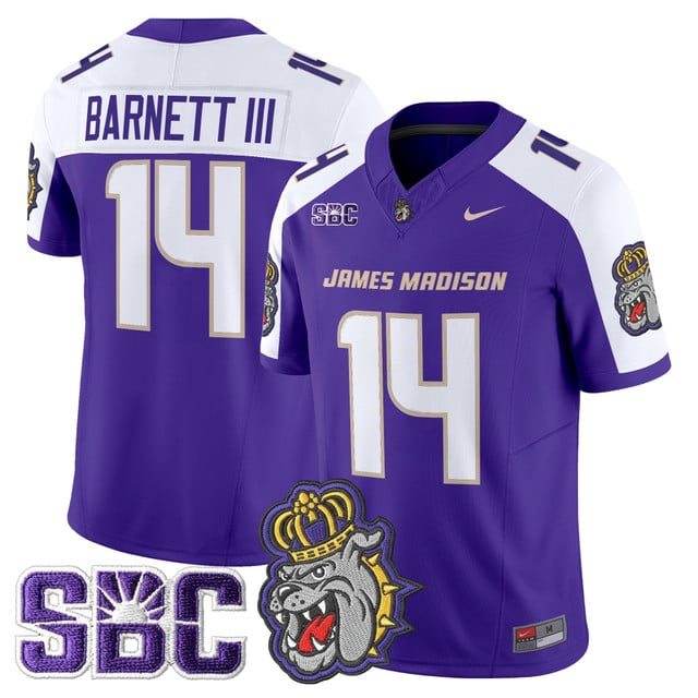 Men's James Madison Dukes 2025 Vapor Limited Jersey - All Stitched Alonza Barnett III     14