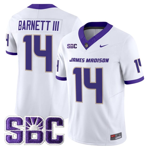 Men's James Madison Dukes 2025 Vapor Limited Jersey - All Stitched Alonza Barnett III  14