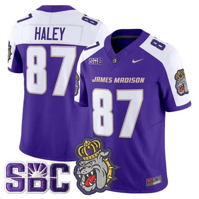 Men's James Madison Dukes 2025 Vapor Limited Jersey - All Stitched Charles Haley     87