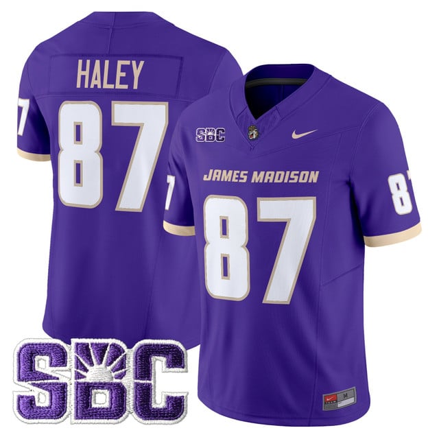 Men's James Madison Dukes 2025 Vapor Limited Jersey - All Stitched Charles Haley87